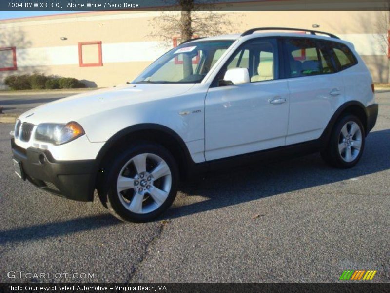 Alpine White / Sand Beige 2004 BMW X3 3.0i