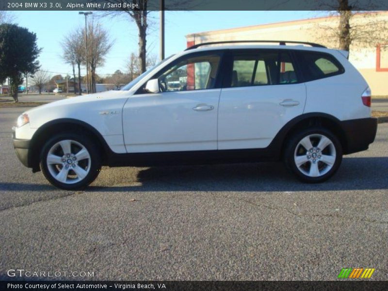 Alpine White / Sand Beige 2004 BMW X3 3.0i