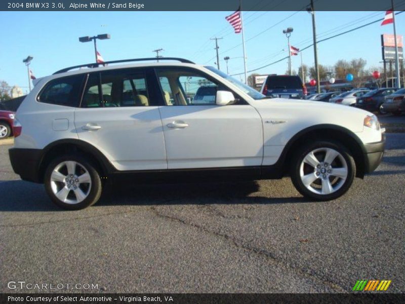 Alpine White / Sand Beige 2004 BMW X3 3.0i