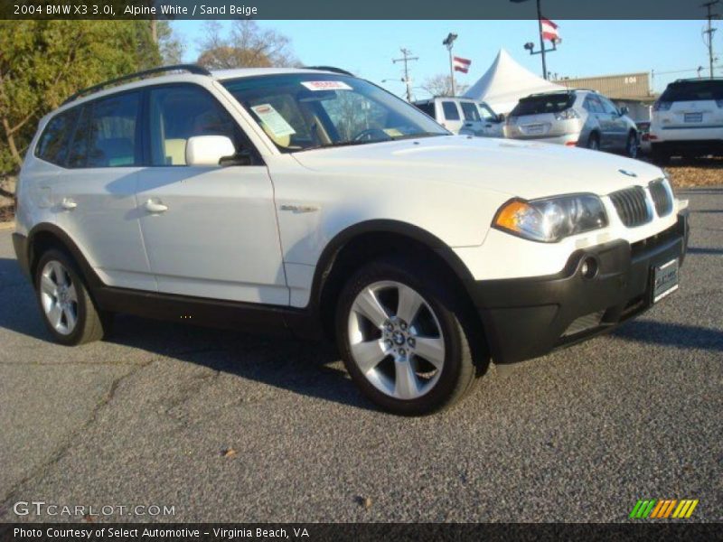 Alpine White / Sand Beige 2004 BMW X3 3.0i
