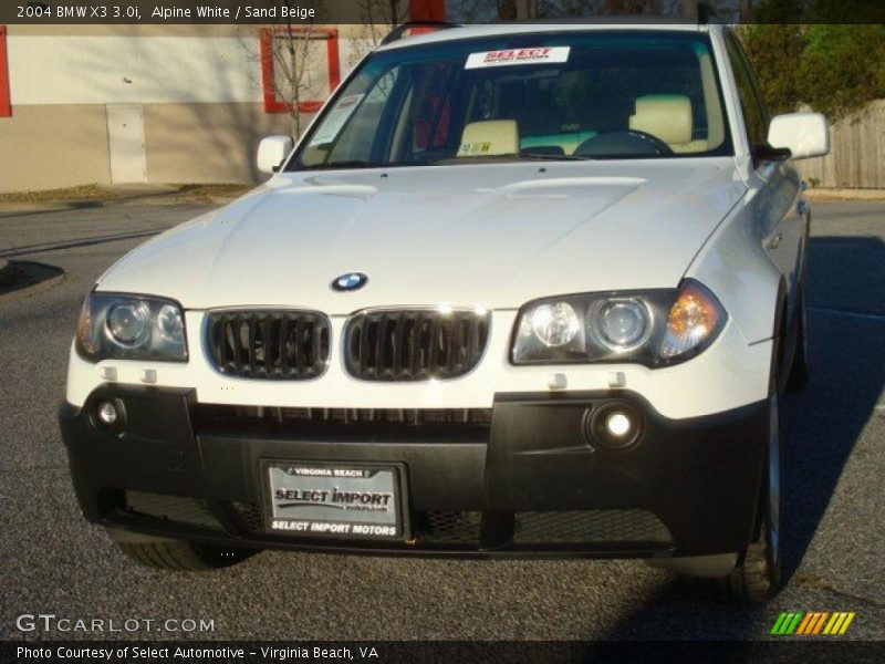 Alpine White / Sand Beige 2004 BMW X3 3.0i