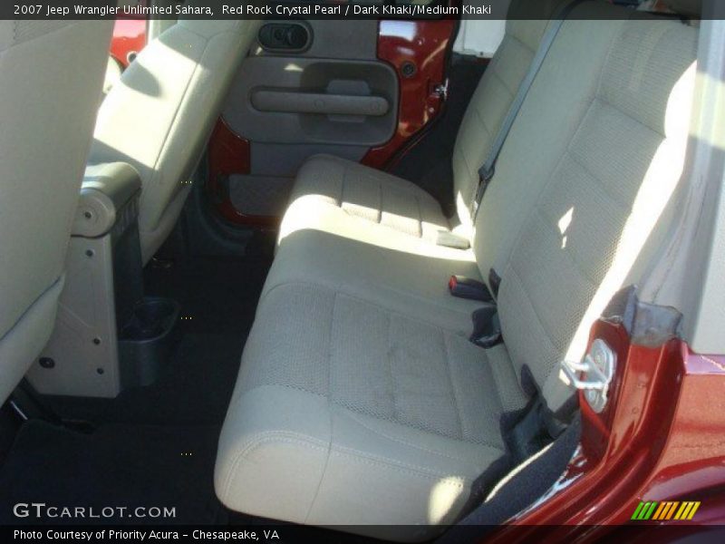 Red Rock Crystal Pearl / Dark Khaki/Medium Khaki 2007 Jeep Wrangler Unlimited Sahara