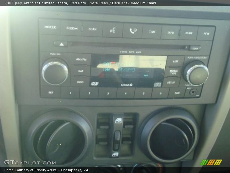 Red Rock Crystal Pearl / Dark Khaki/Medium Khaki 2007 Jeep Wrangler Unlimited Sahara