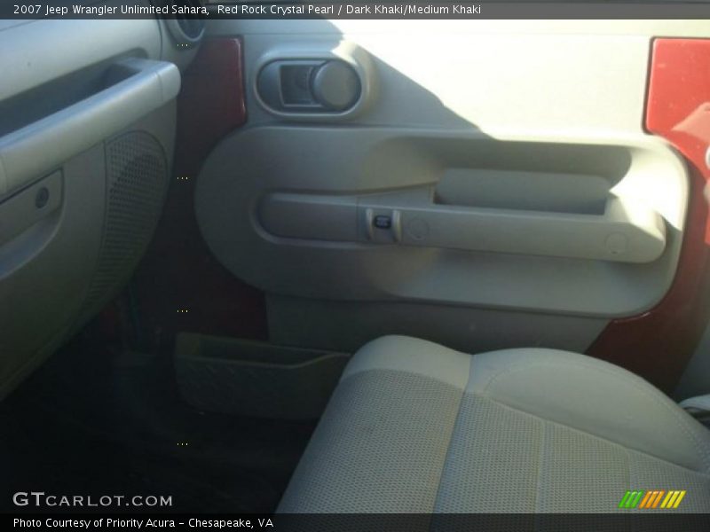 Red Rock Crystal Pearl / Dark Khaki/Medium Khaki 2007 Jeep Wrangler Unlimited Sahara