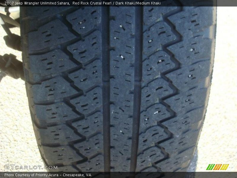 Red Rock Crystal Pearl / Dark Khaki/Medium Khaki 2007 Jeep Wrangler Unlimited Sahara