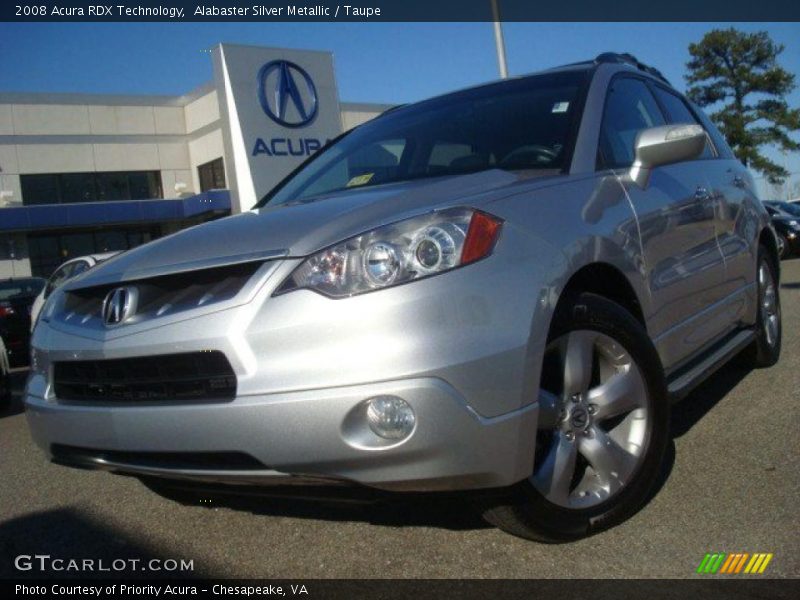 Alabaster Silver Metallic / Taupe 2008 Acura RDX Technology