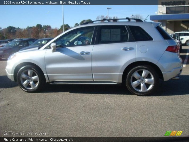 Alabaster Silver Metallic / Taupe 2008 Acura RDX Technology