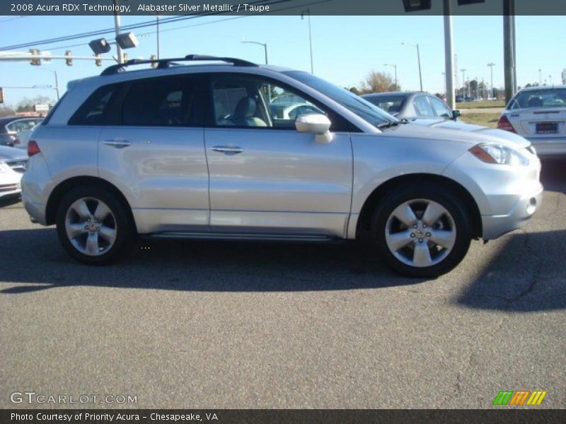 Alabaster Silver Metallic / Taupe 2008 Acura RDX Technology