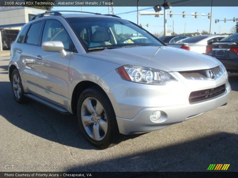 Alabaster Silver Metallic / Taupe 2008 Acura RDX Technology