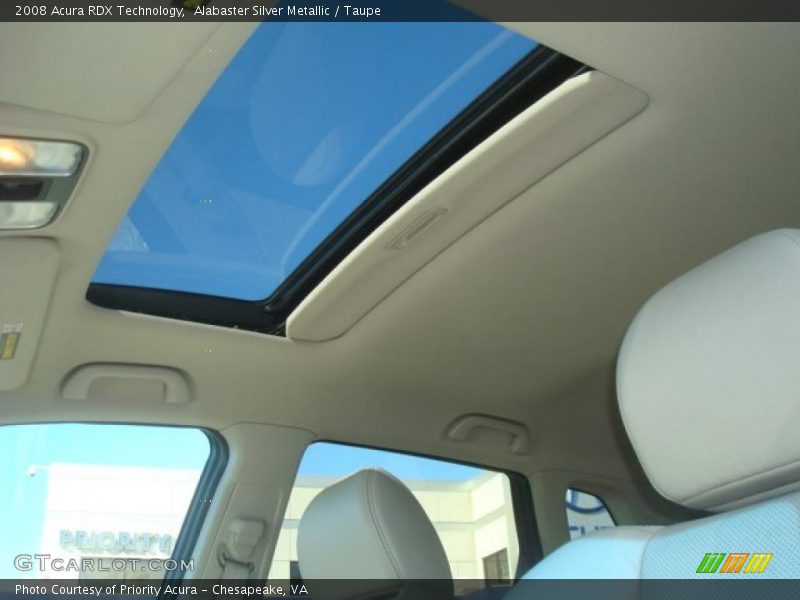 Alabaster Silver Metallic / Taupe 2008 Acura RDX Technology