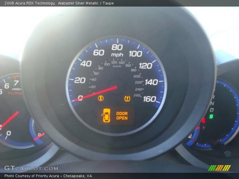 Alabaster Silver Metallic / Taupe 2008 Acura RDX Technology