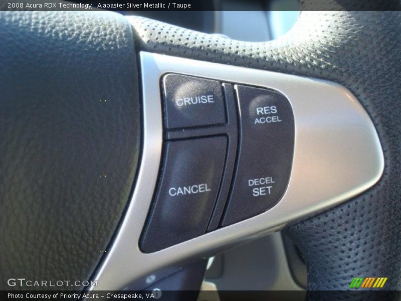 Alabaster Silver Metallic / Taupe 2008 Acura RDX Technology