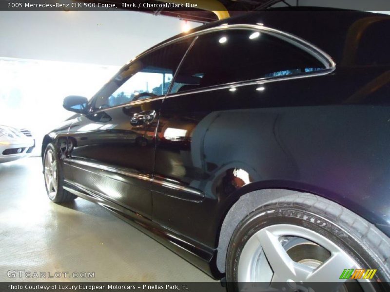 Black / Charcoal/Dark Blue 2005 Mercedes-Benz CLK 500 Coupe