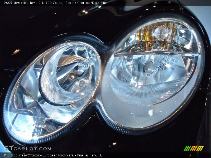 Black / Charcoal/Dark Blue 2005 Mercedes-Benz CLK 500 Coupe