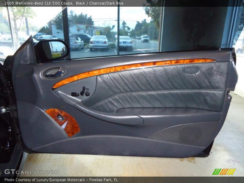 Black / Charcoal/Dark Blue 2005 Mercedes-Benz CLK 500 Coupe