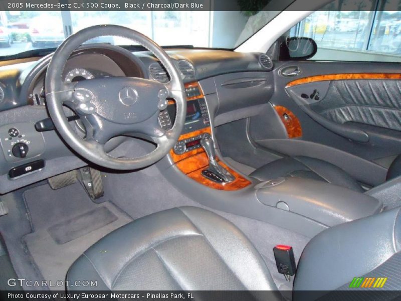  2005 CLK 500 Coupe Charcoal/Dark Blue Interior