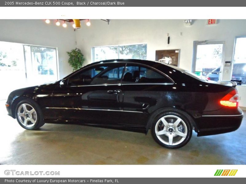 Black / Charcoal/Dark Blue 2005 Mercedes-Benz CLK 500 Coupe