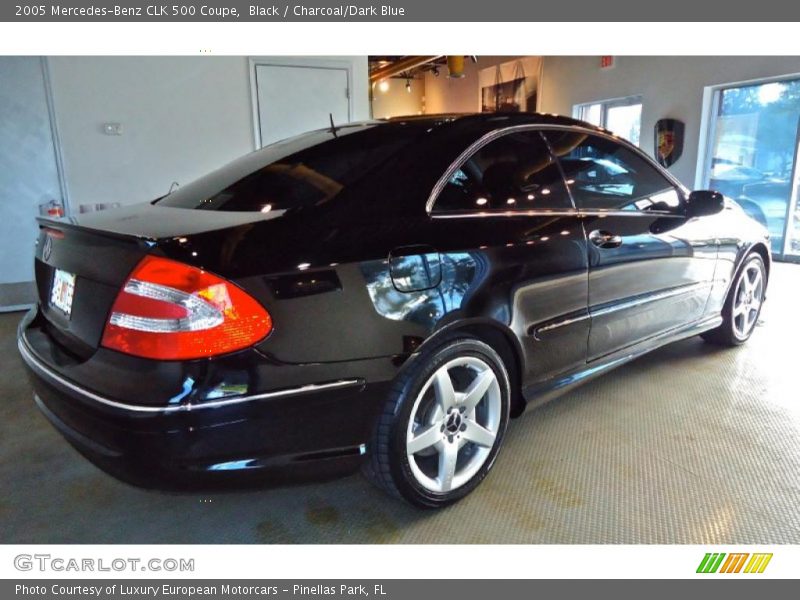 Black / Charcoal/Dark Blue 2005 Mercedes-Benz CLK 500 Coupe