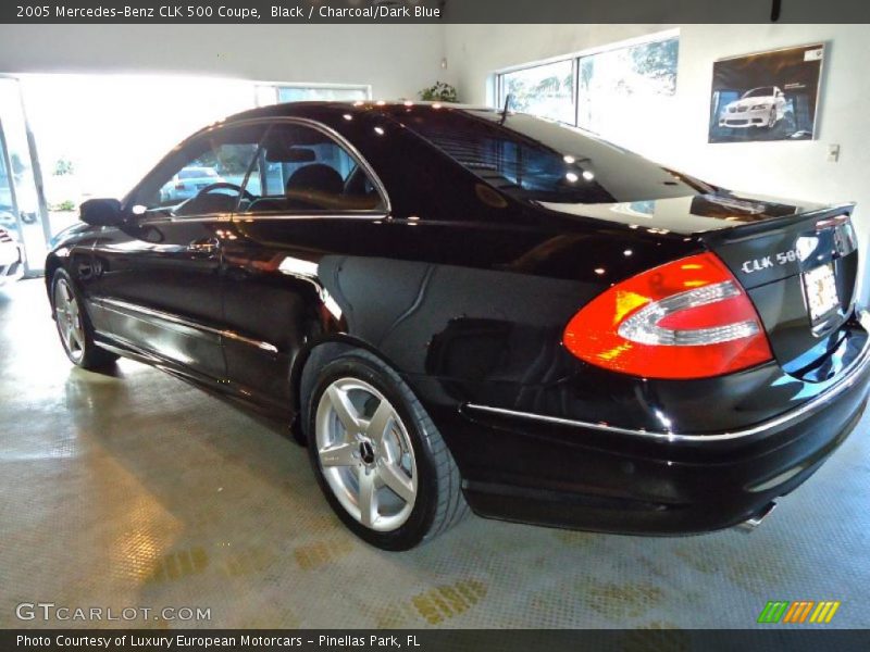 Black / Charcoal/Dark Blue 2005 Mercedes-Benz CLK 500 Coupe