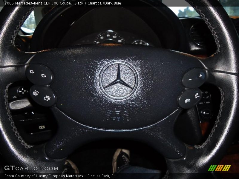Black / Charcoal/Dark Blue 2005 Mercedes-Benz CLK 500 Coupe