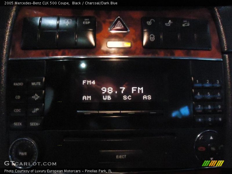 Black / Charcoal/Dark Blue 2005 Mercedes-Benz CLK 500 Coupe