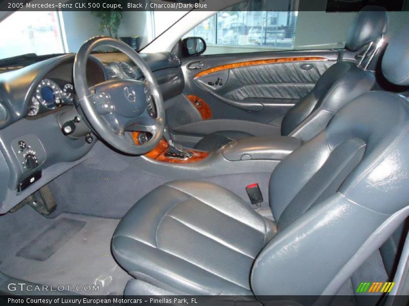 2005 CLK 500 Coupe Charcoal/Dark Blue Interior
