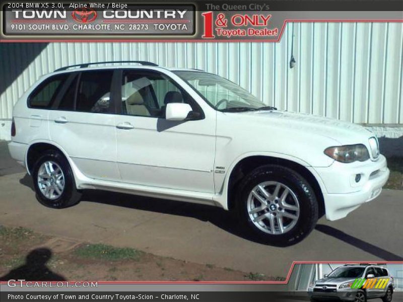 Alpine White / Beige 2004 BMW X5 3.0i