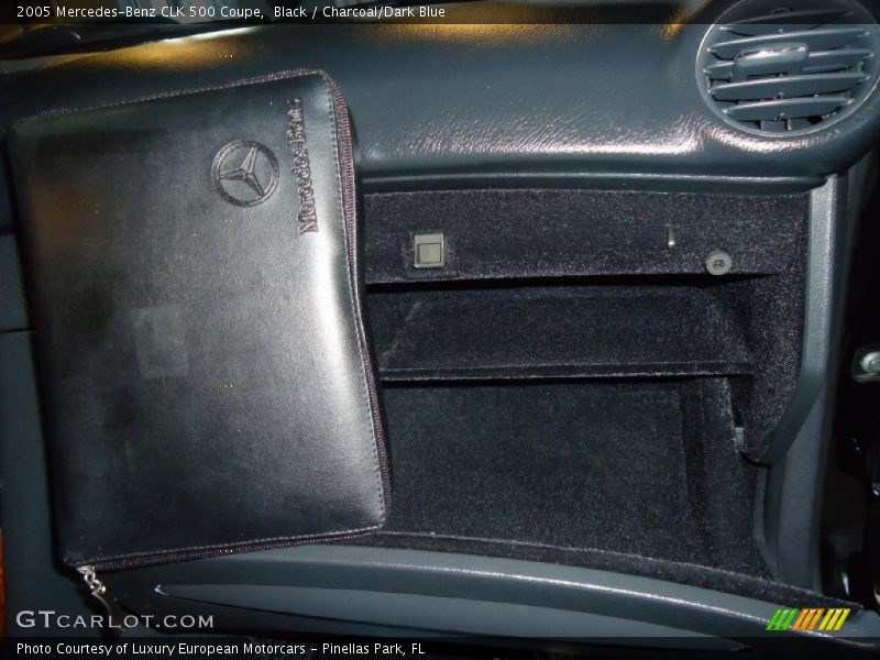 Black / Charcoal/Dark Blue 2005 Mercedes-Benz CLK 500 Coupe