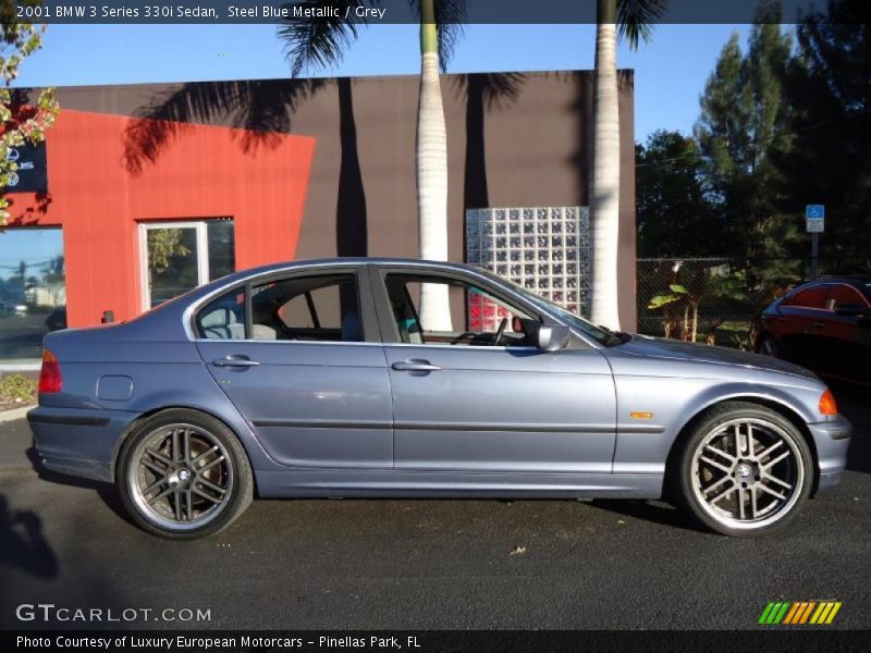 Steel Blue Metallic / Grey 2001 BMW 3 Series 330i Sedan