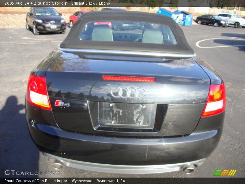 Brilliant Black / Ebony 2005 Audi S4 4.2 quattro Cabriolet