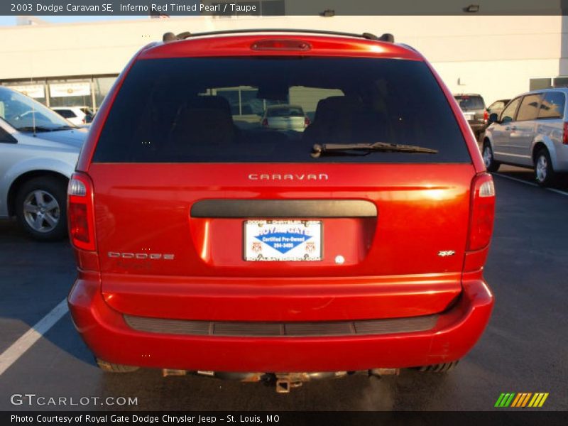 Inferno Red Tinted Pearl / Taupe 2003 Dodge Caravan SE