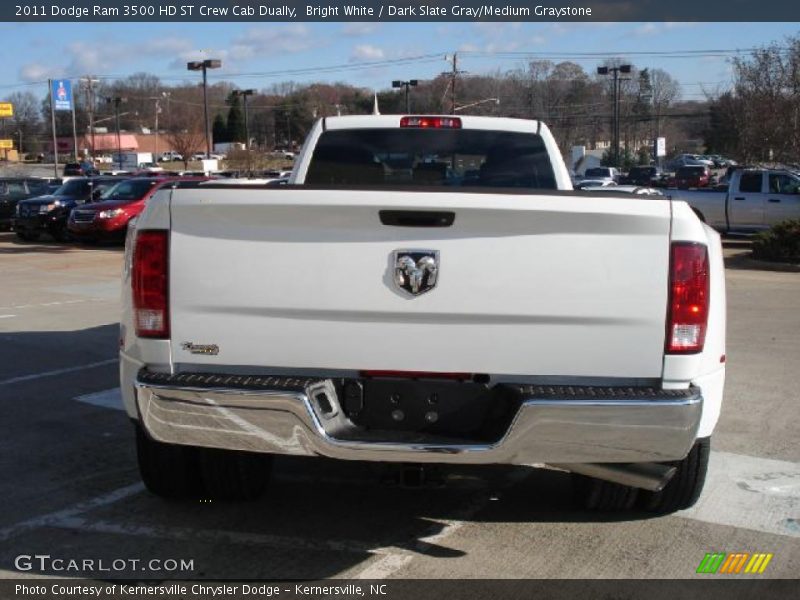 Bright White / Dark Slate Gray/Medium Graystone 2011 Dodge Ram 3500 HD ST Crew Cab Dually