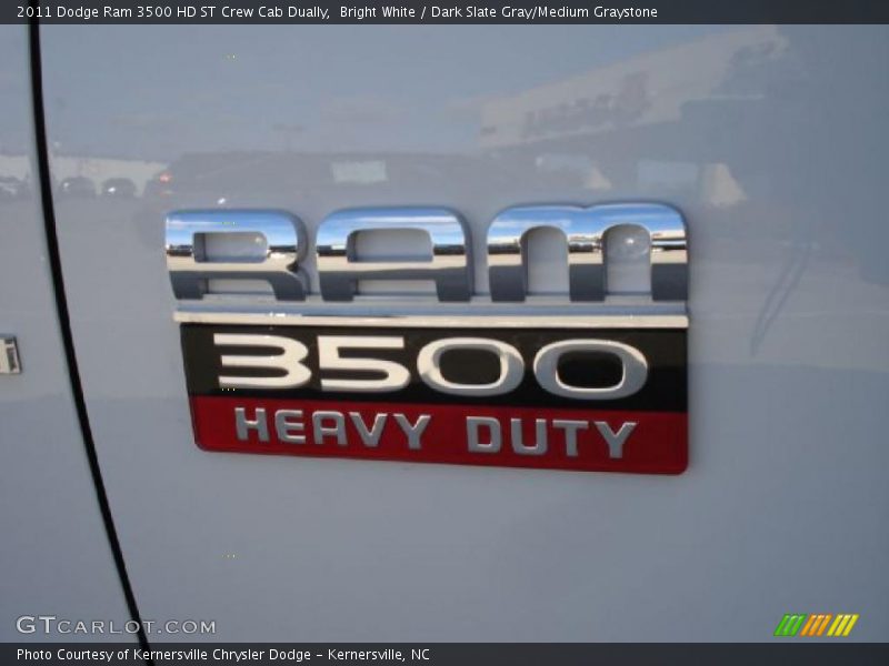 Bright White / Dark Slate Gray/Medium Graystone 2011 Dodge Ram 3500 HD ST Crew Cab Dually