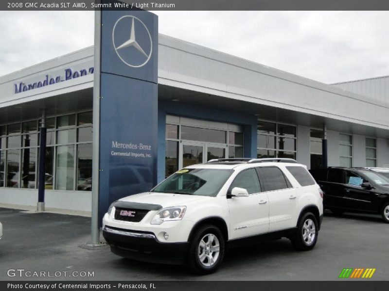 Summit White / Light Titanium 2008 GMC Acadia SLT AWD