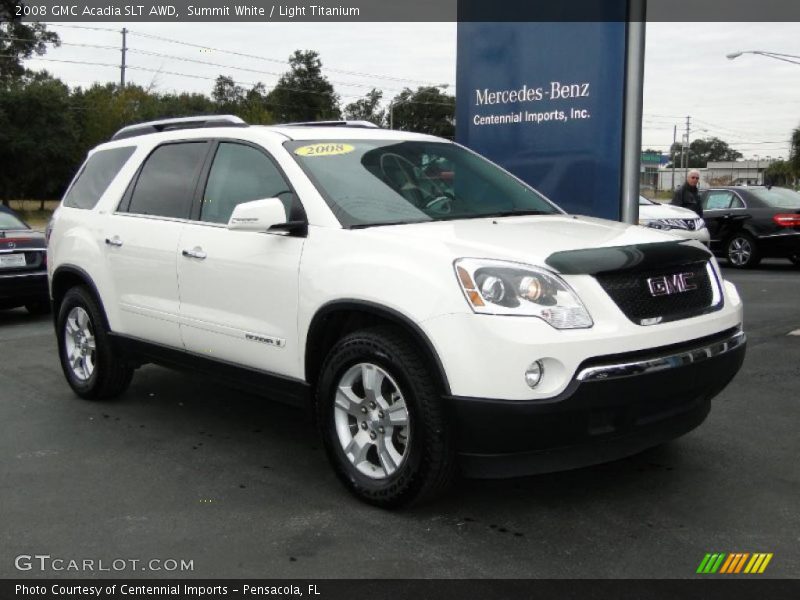 Summit White / Light Titanium 2008 GMC Acadia SLT AWD