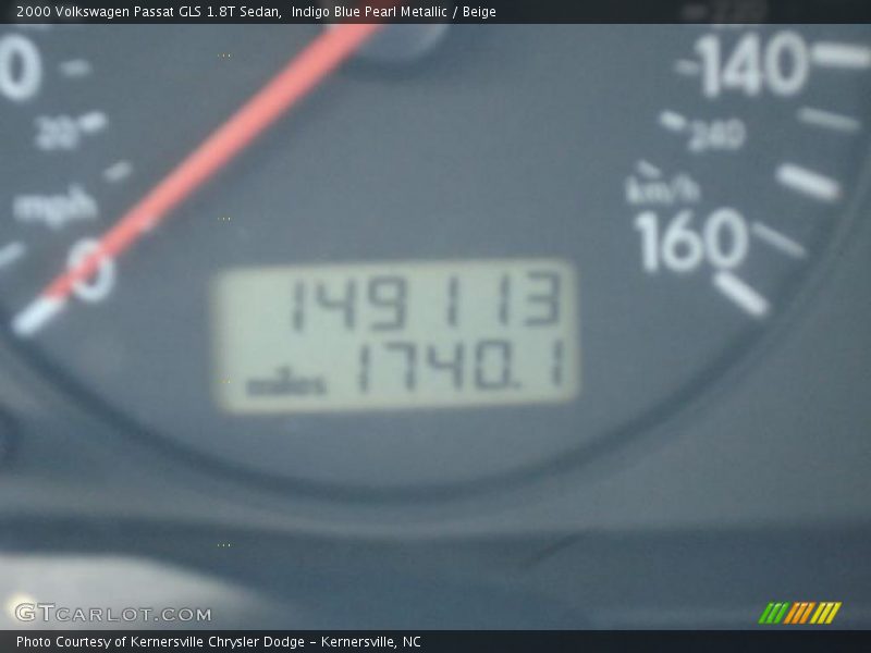 Indigo Blue Pearl Metallic / Beige 2000 Volkswagen Passat GLS 1.8T Sedan