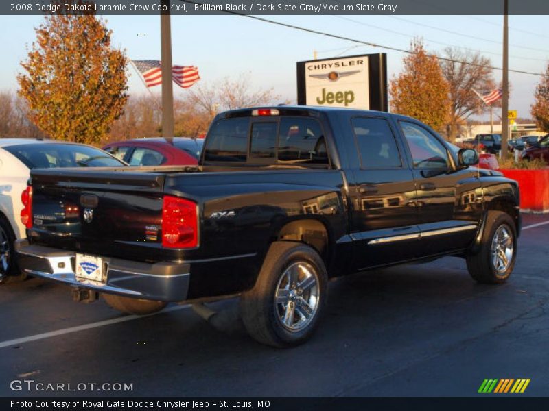 Brilliant Black / Dark Slate Gray/Medium Slate Gray 2008 Dodge Dakota Laramie Crew Cab 4x4
