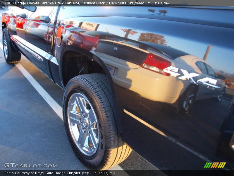 Brilliant Black / Dark Slate Gray/Medium Slate Gray 2008 Dodge Dakota Laramie Crew Cab 4x4