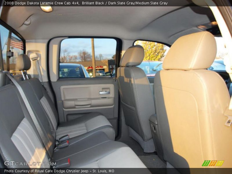 Brilliant Black / Dark Slate Gray/Medium Slate Gray 2008 Dodge Dakota Laramie Crew Cab 4x4