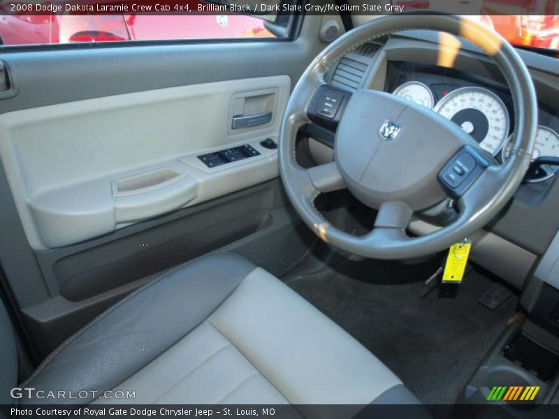 Brilliant Black / Dark Slate Gray/Medium Slate Gray 2008 Dodge Dakota Laramie Crew Cab 4x4