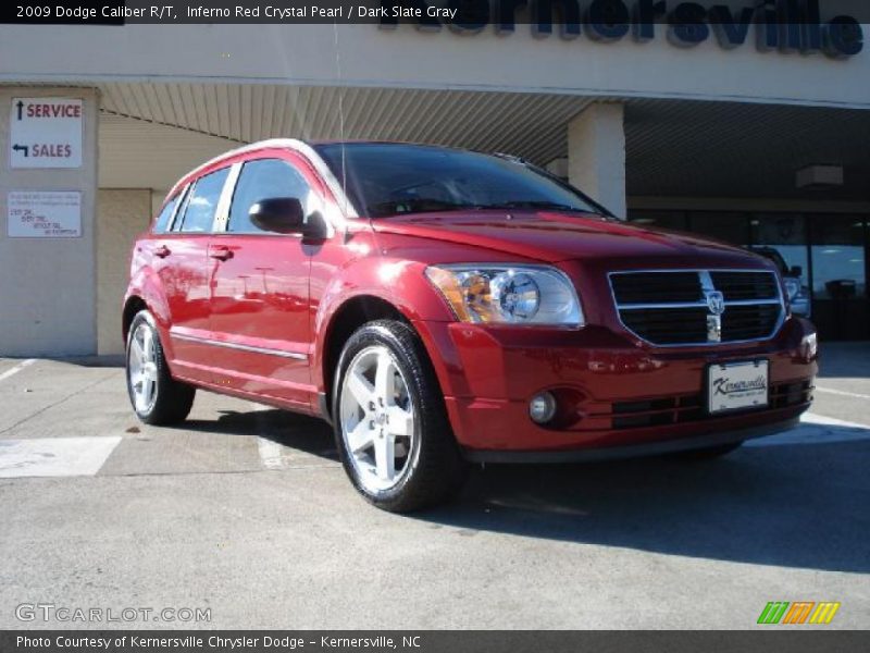 Inferno Red Crystal Pearl / Dark Slate Gray 2009 Dodge Caliber R/T