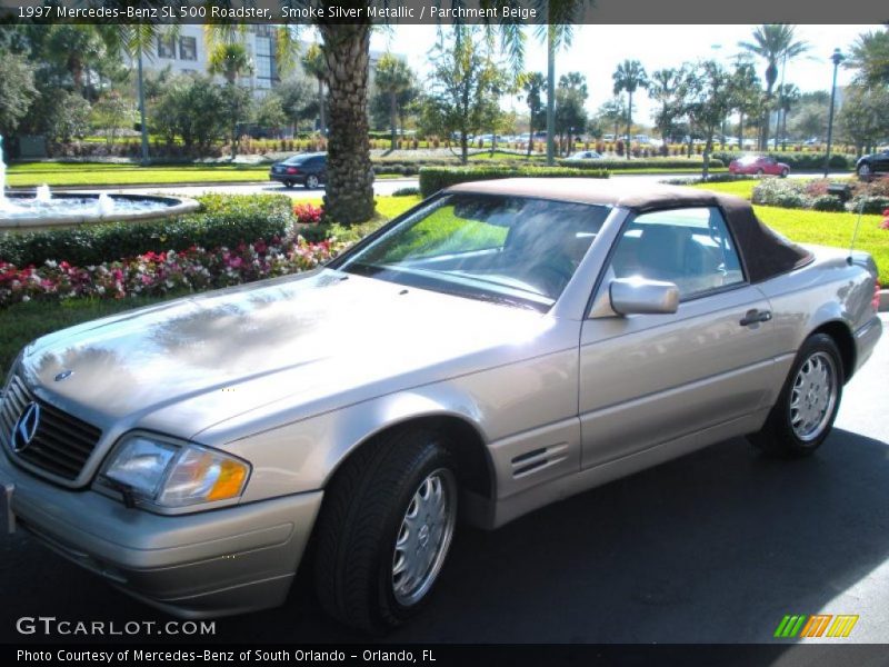 Smoke Silver Metallic / Parchment Beige 1997 Mercedes-Benz SL 500 Roadster
