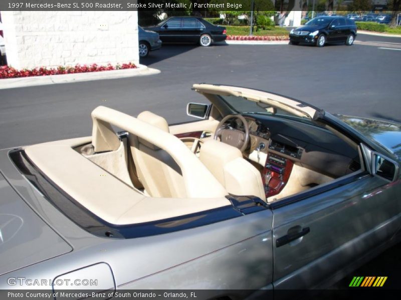 Smoke Silver Metallic / Parchment Beige 1997 Mercedes-Benz SL 500 Roadster