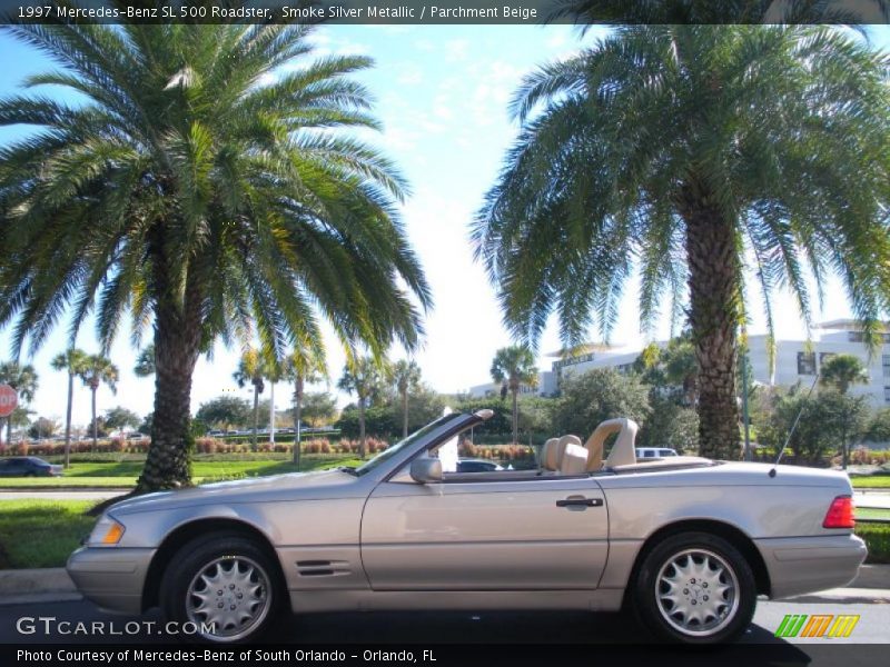 Smoke Silver Metallic / Parchment Beige 1997 Mercedes-Benz SL 500 Roadster