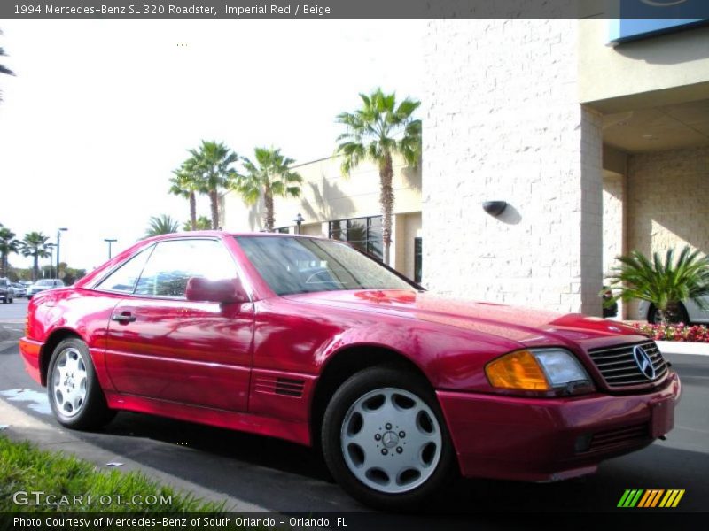 Imperial Red / Beige 1994 Mercedes-Benz SL 320 Roadster