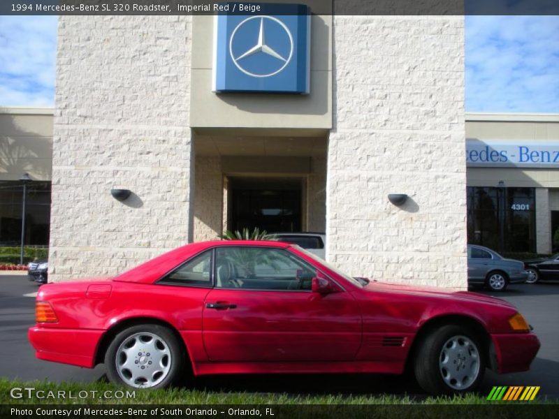 Imperial Red / Beige 1994 Mercedes-Benz SL 320 Roadster