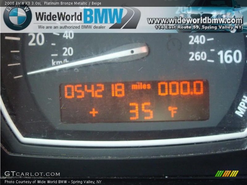 Platinum Bronze Metallic / Beige 2008 BMW X3 3.0si