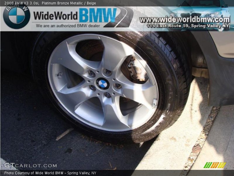 Platinum Bronze Metallic / Beige 2008 BMW X3 3.0si