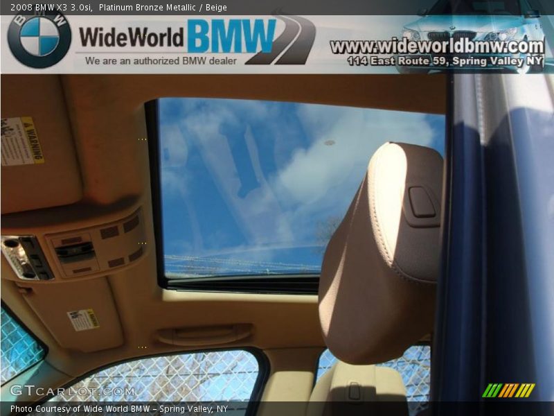 Platinum Bronze Metallic / Beige 2008 BMW X3 3.0si