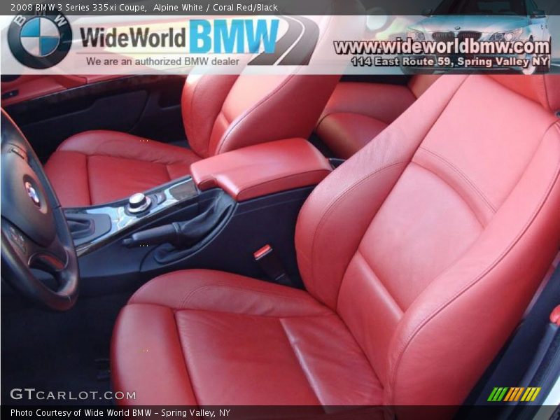 Alpine White / Coral Red/Black 2008 BMW 3 Series 335xi Coupe